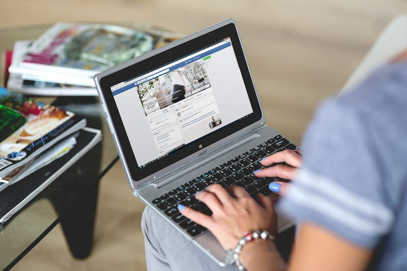 a person using laptop