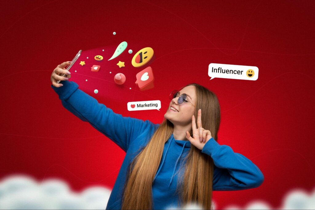 a person taking a selfie