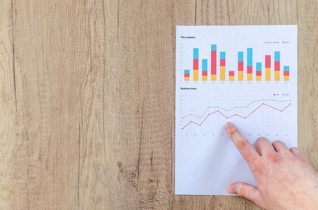 a page with graphs