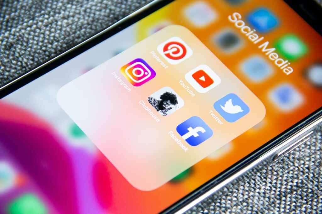 an iphone with social media apps